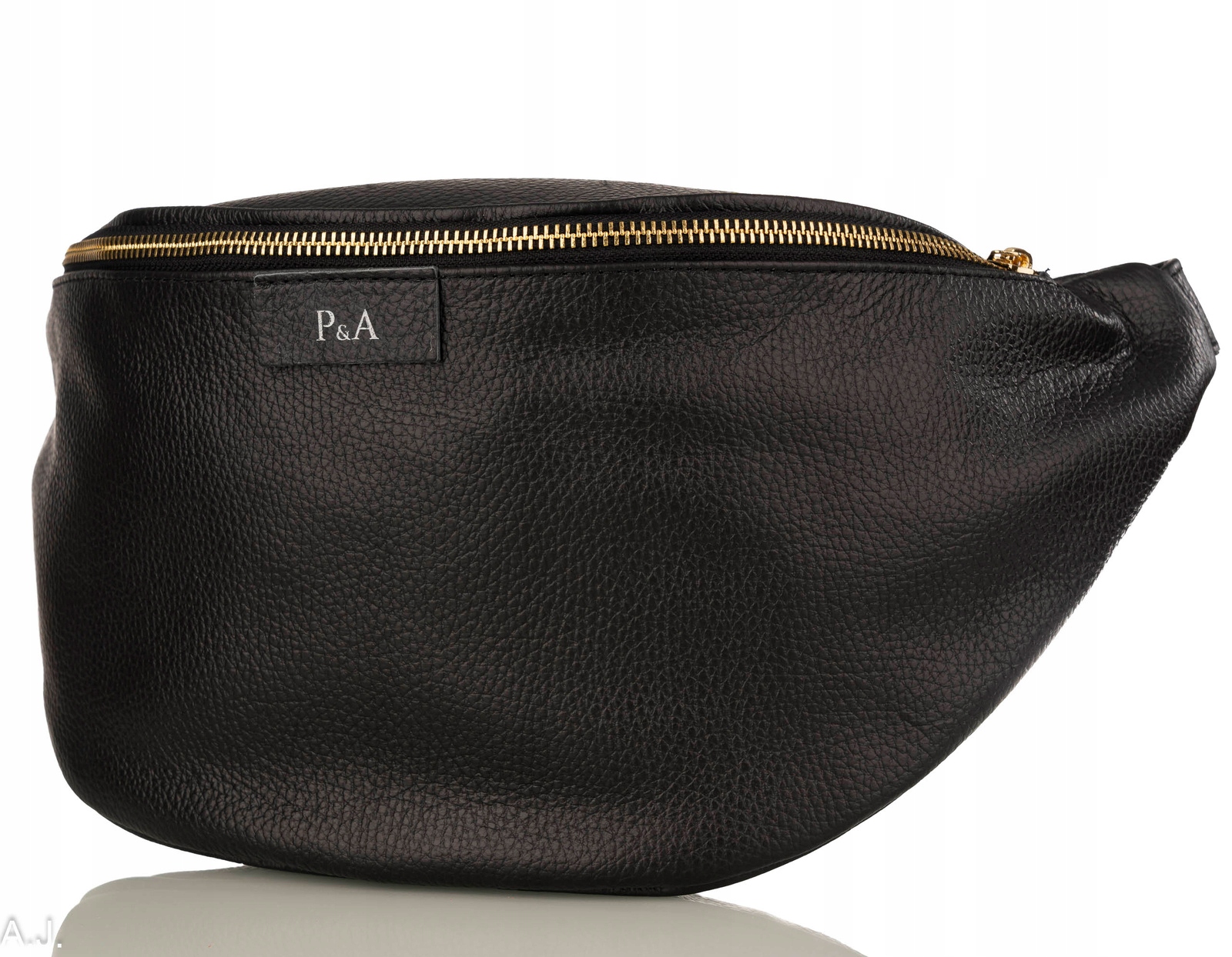 Dámská kožená ledvinka velká crossbody kabelka přes tělo/boky prostorná