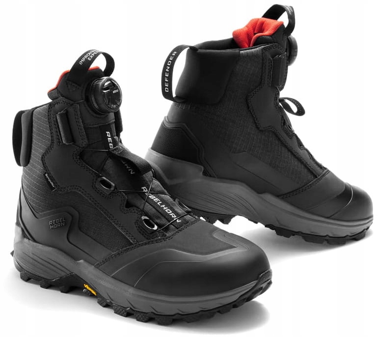 Rebelhorn Defender Čierna Motocyklová Turistická Obuv Čierna Adventure