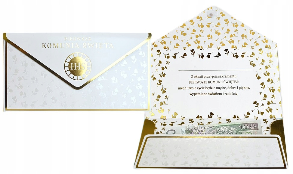 Koperta podarunkowa PIERWSZA KOMUNIA ŚWIĘTA KOP-047