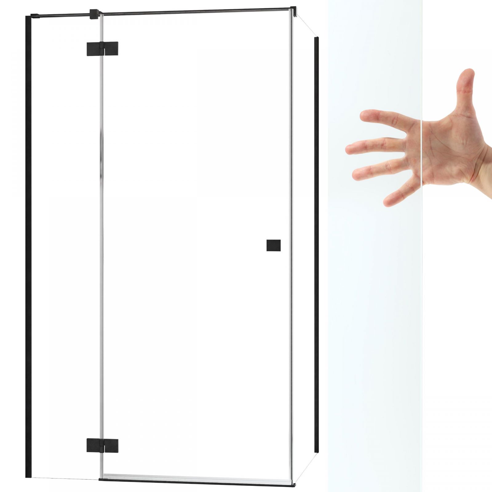 Kabina Radaway Essenza Black Kdj 110x80 L czyste