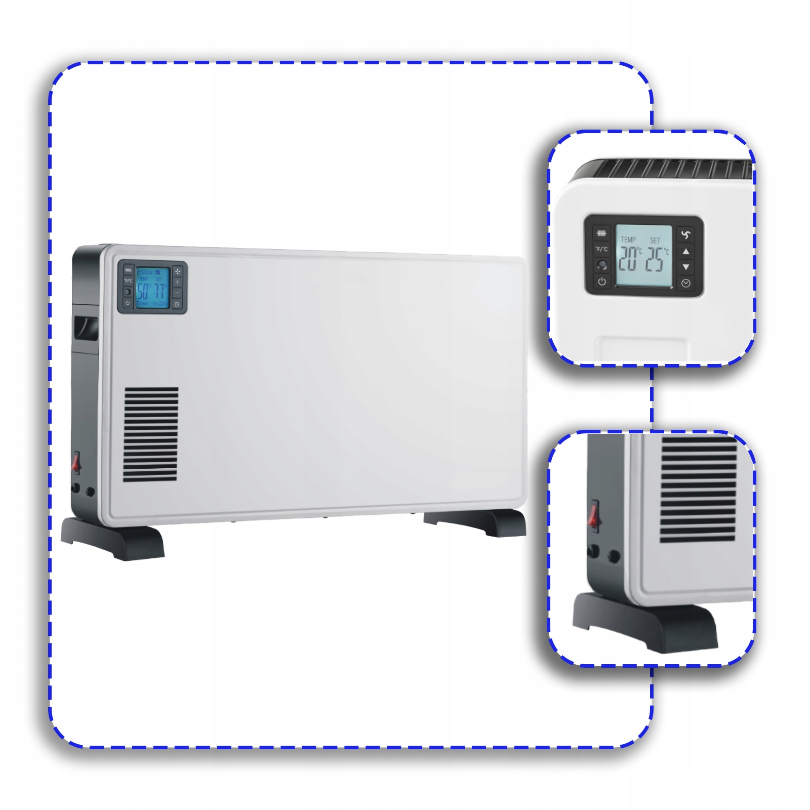 GRZEJNIK KONWEKTOROWY ELEKTRYCZNY TERMOSTAT 2300 W Stan opakowania oryginalne