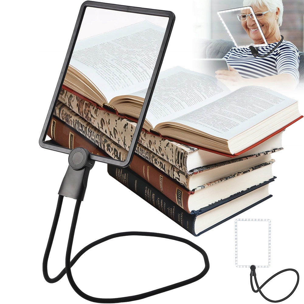 Lupa Do Czytania Szkło Powiększające Z Led 5X Do Czytania Dla Seniorów