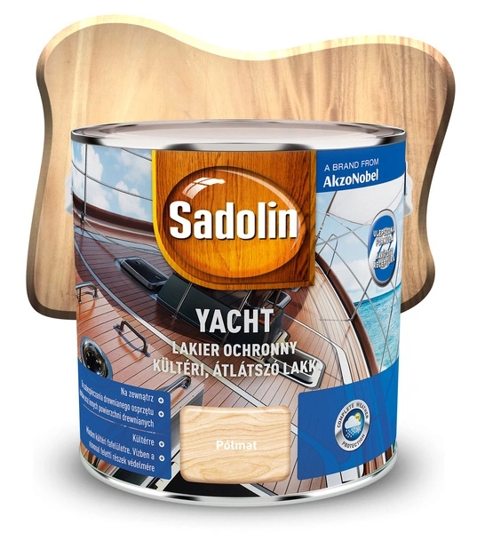 ochronny lakier jachtowy Sadolin Yacht bezbarwny półmat 2,5L