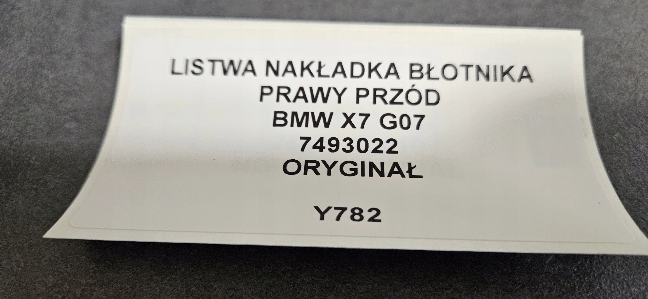 lišta blatníku pravý předek BMW X7 G07 originál