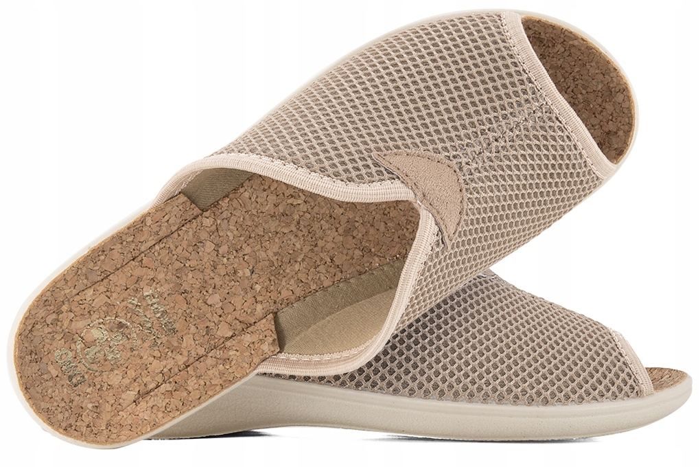 

Adanex 26009 Klapki Domowe Kapcie Korek Pu 38 Beż