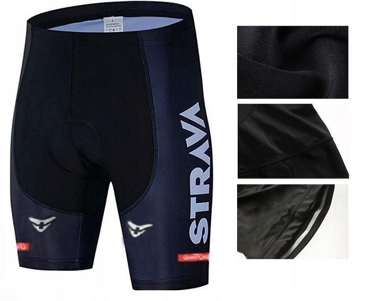 STRÓJ ROWEROWY STRAVA SPODENKI ŻELOWE KOSZULKA KOMPLET KOLARSKI RÓŻOWY XL Kolor czarny