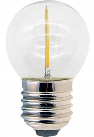 

Żarówka E27 Led filament 1W ozdobna Kulka