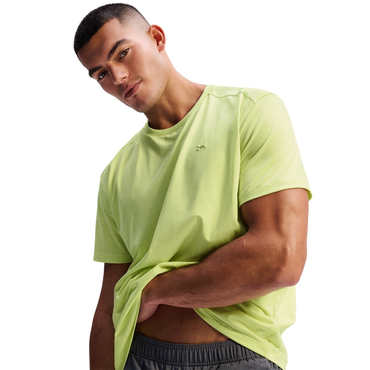 Męska koszulka treningowa Under Armour The Bouncy Tee Limonkowy XXL