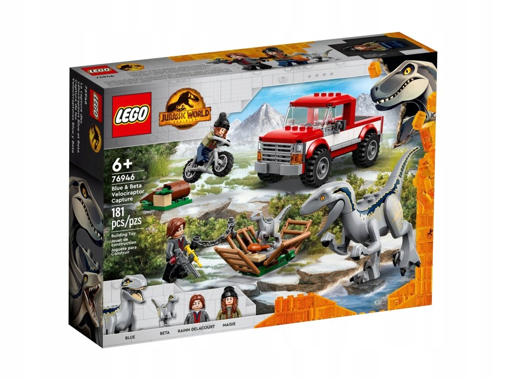 Lego Jurský svět 76946 Chytání velociraptorů Blue a Bety Nové