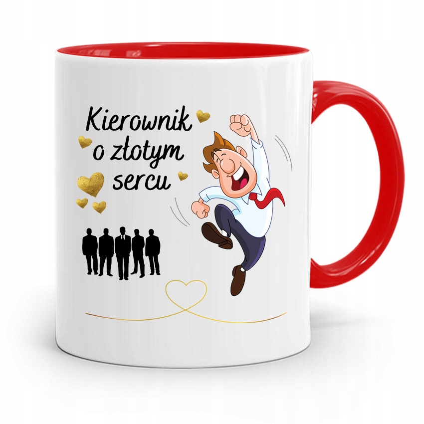 

Kubek Czerwony Dla Kierownika O Złotym Sercu