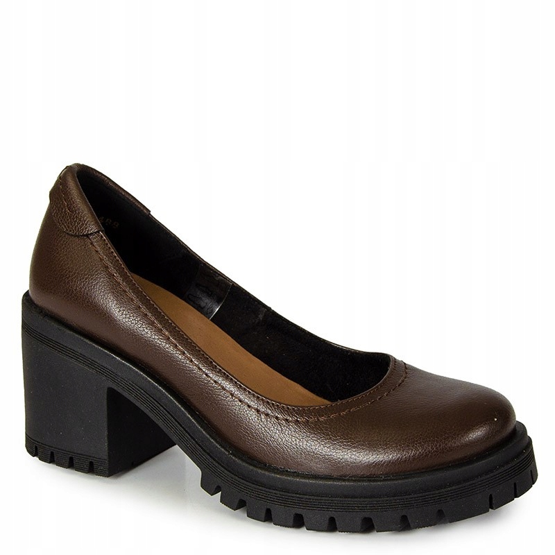 Lemar 20194 Čokoládové Kožené Lícové Lodičky 41