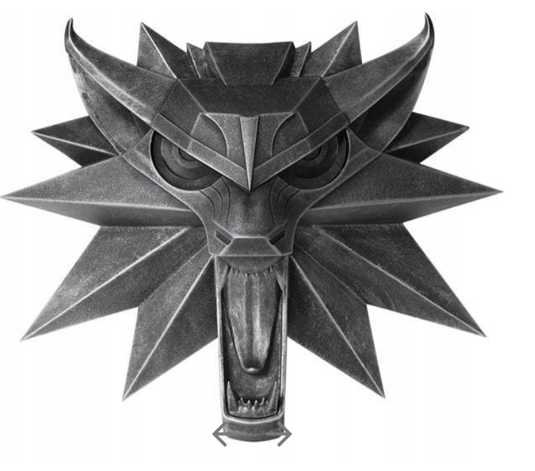 Nástěnná socha vlka ze Zaklínače 3 Divokého honu 15 x 15 cm Zaklínač Geralt