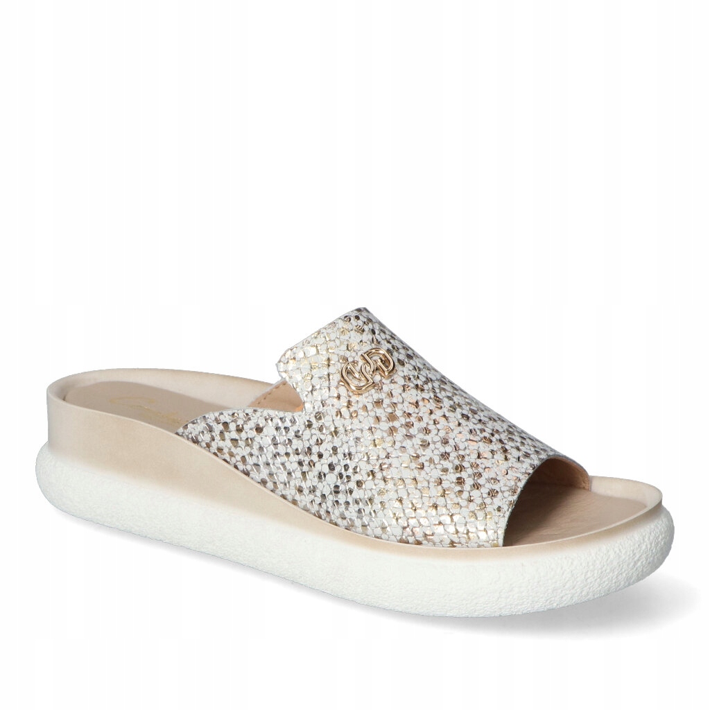 Nazouváky Contes Zlaté Bílé Kožené Velikost 39