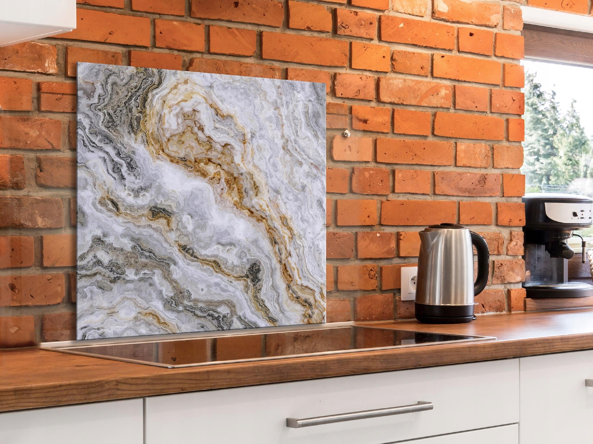 Skleněný Kuchyňský Panel 80x80 f-B-0281-aq-a