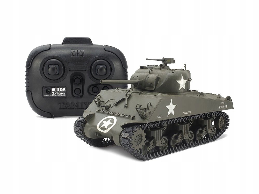 Rc tank na dálkové ovládání Sherman Tamiya 48217