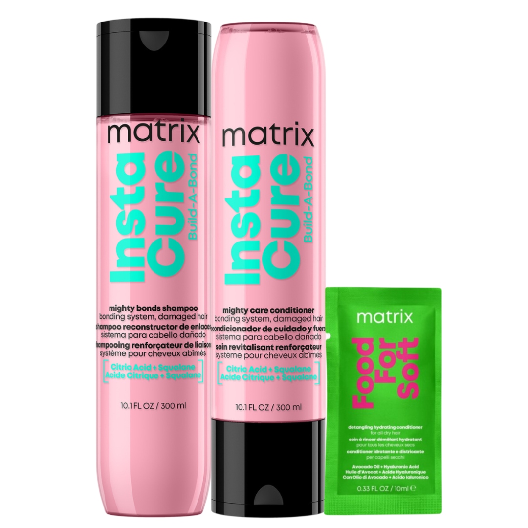 Matrix Instacure Build-A-Bond szampon do włosów zniszczonych, odżywka 300ml