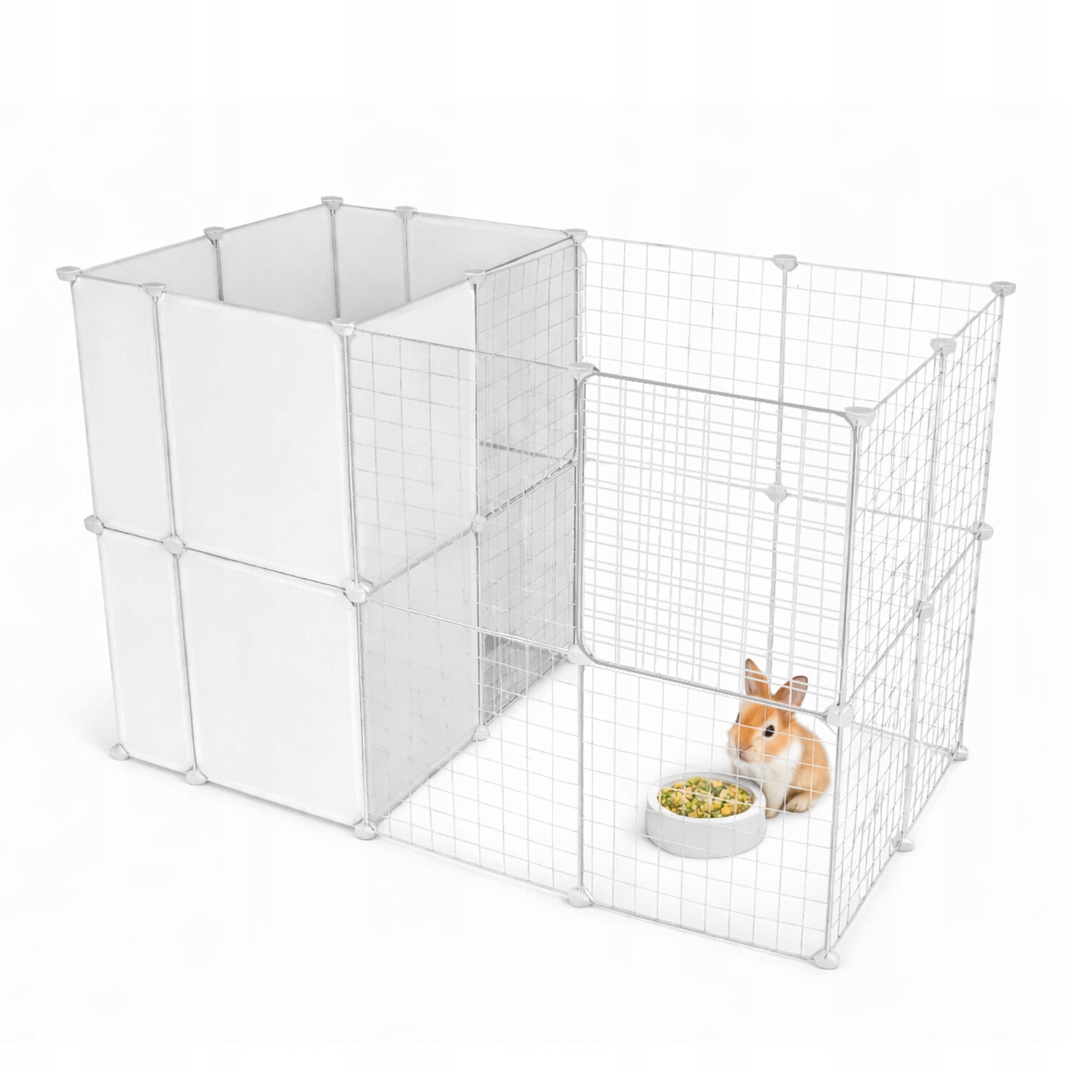 Kojec Modułowy dla królika psa Zagroda Klatka 2 poziomy wybieg