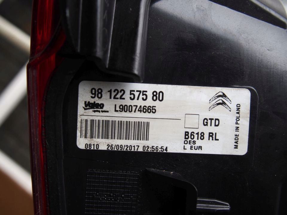 Citroen C3 light left rear part rear c 3 16r