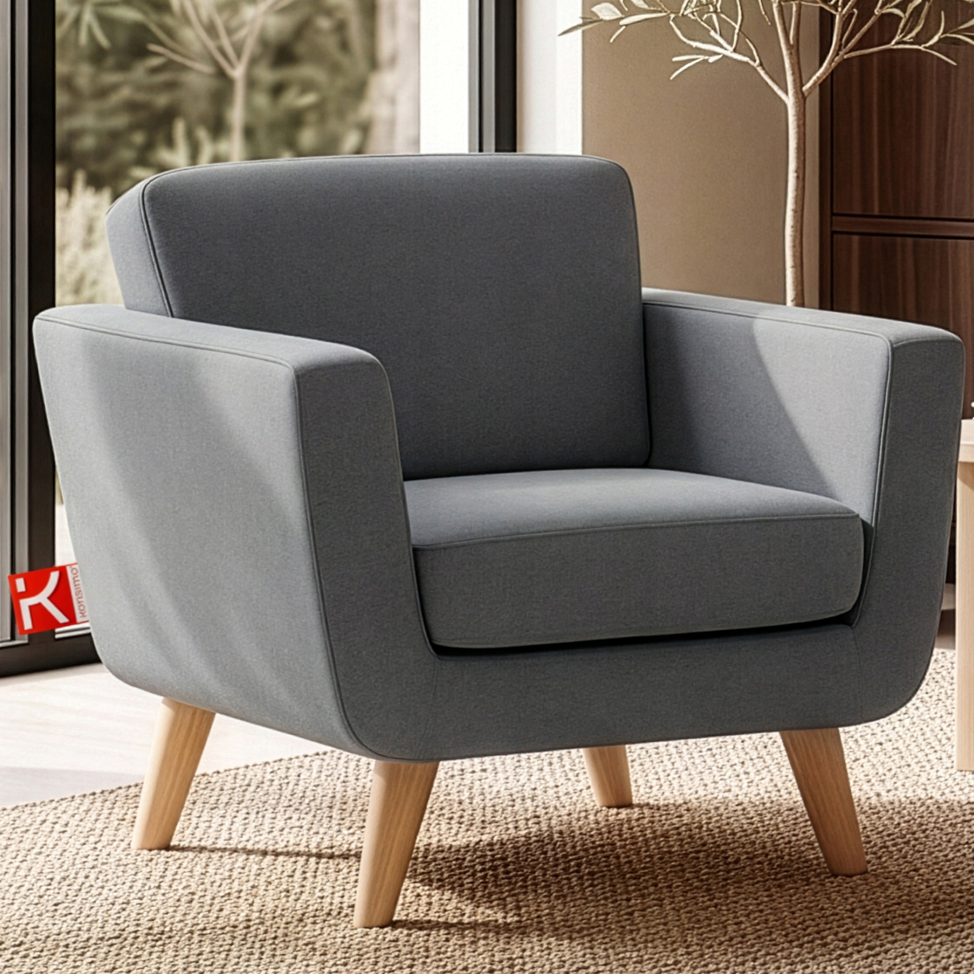 Křeslo Sofa Do Obývacího Pokoje 86x80x88 cm Skandinávský Tagio Konsimo