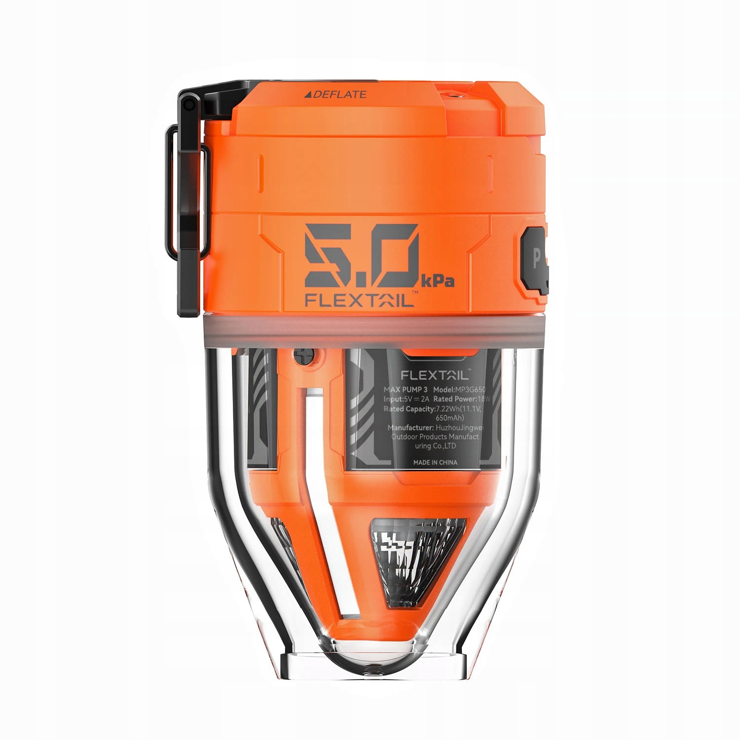 Flextail Max Pump 3 – pumpa 3v1, oranžová barva