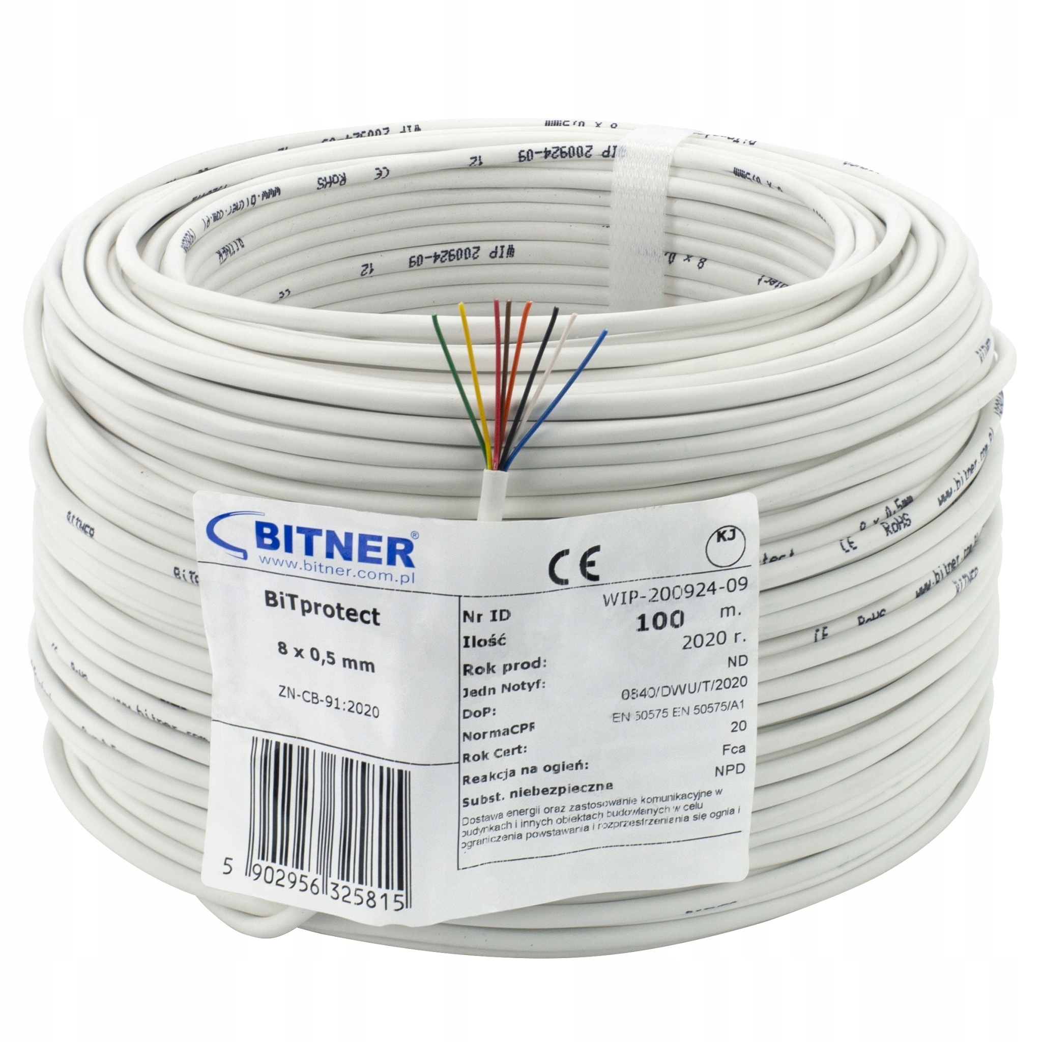 

Przewód kabel alarm domofon Ytdy 8x0,5 Bitner 100m