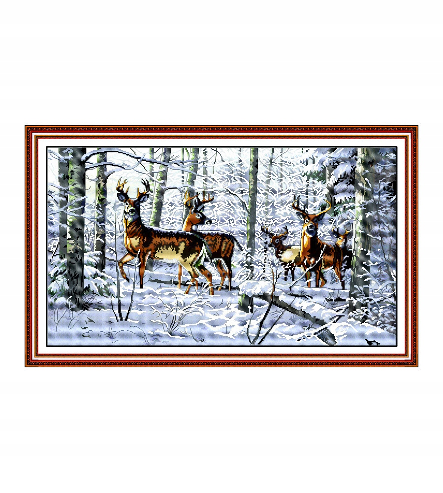 Kanva s potiskem vyšívací sada (kanva,mulina)