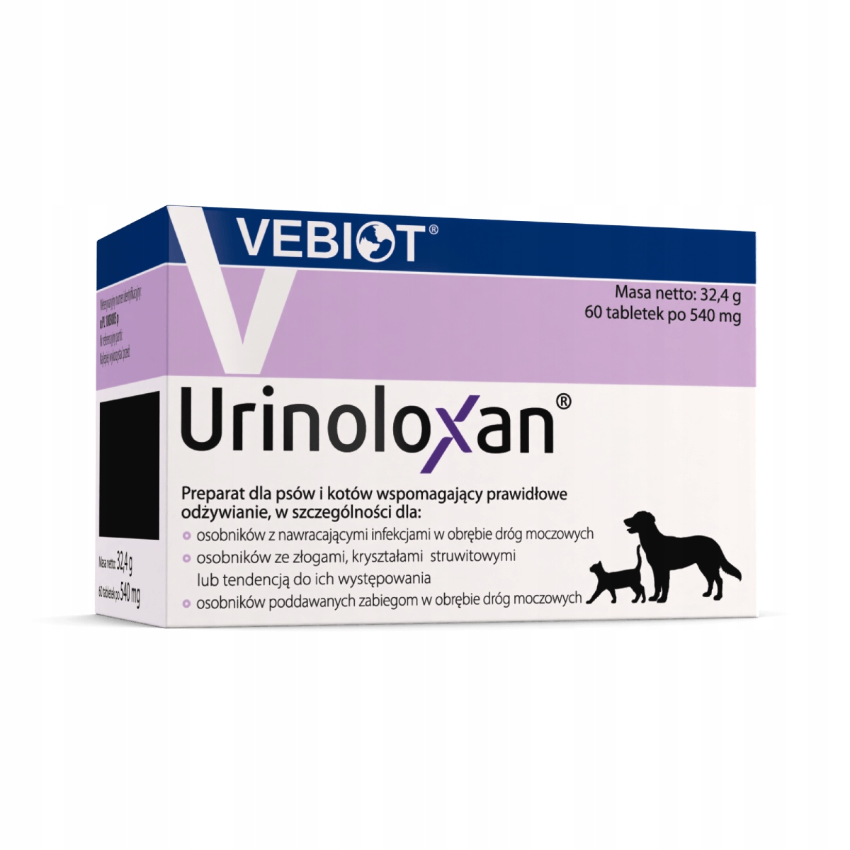 Levně Vebiot Urinoloxan doplněk stravy pro psa 60 tablet
