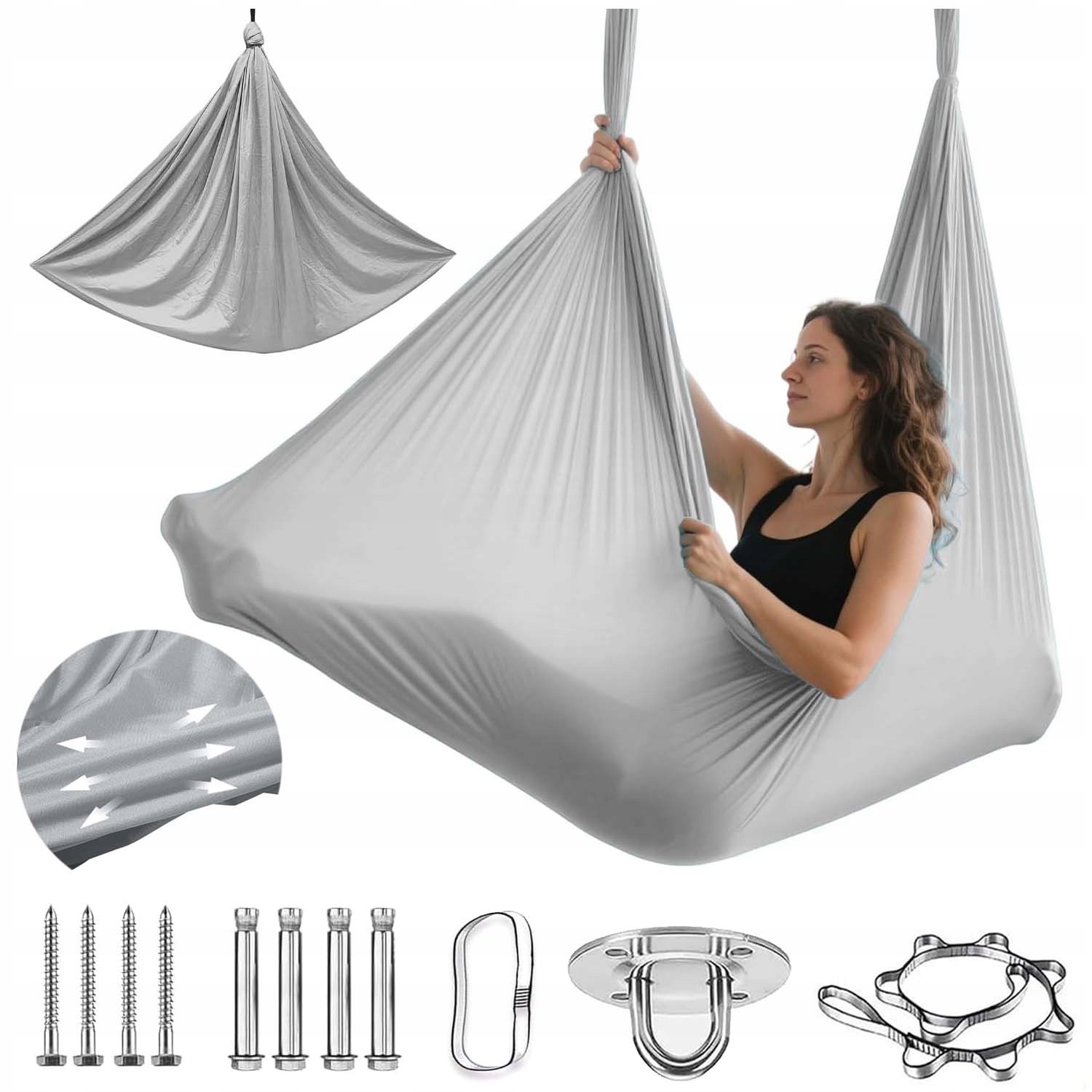 Sensoryczna Hamak Aerial 280X150CM Chusta Akrobatyczna Joga Dla Dzieci