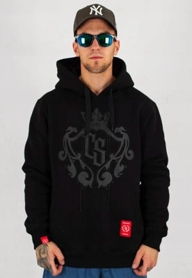 Mikina Tmavá Zóna S Kapucí Velký Erb černý