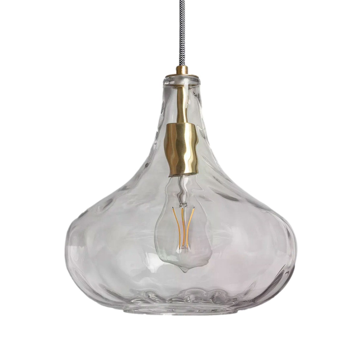 Závěsná lampa zlatá skleněná klasická lampa nad stůl ozdobný ostrov Abruzzo