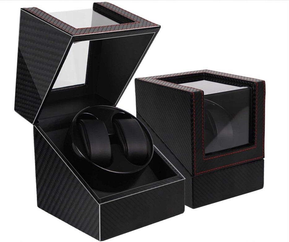 Automatický Rotomat Pro Hodinky, krabička, tichý motor, natahování karbonu