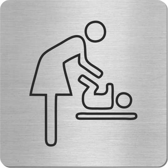 Tabliczka PRZEWIJAK piktogram inox STAL NIERDZEWNA