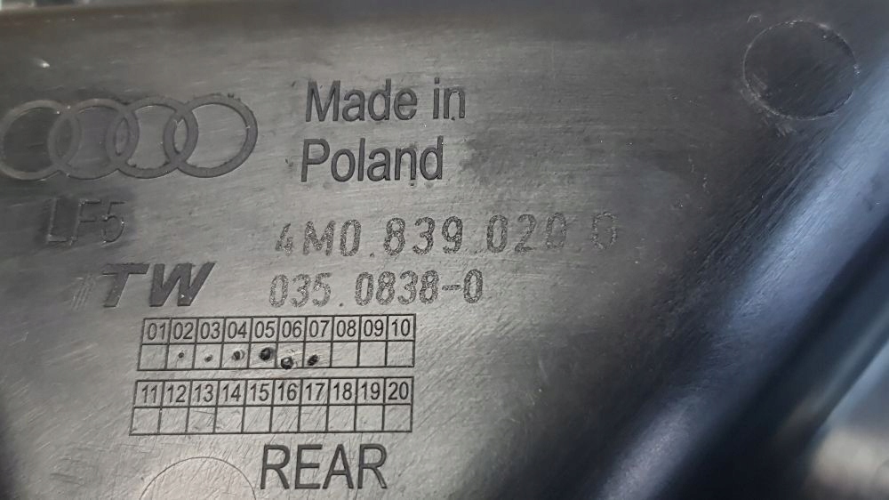 Audi Q8 handle inner right rear 4M0839020G