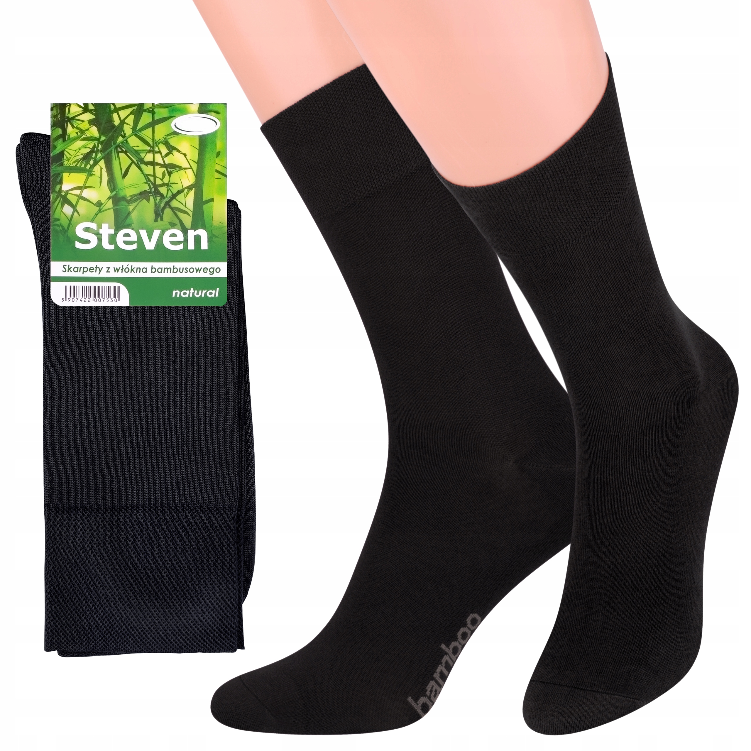 Steven 086 Ponožky Bambusové Dámske Čierna 44-46