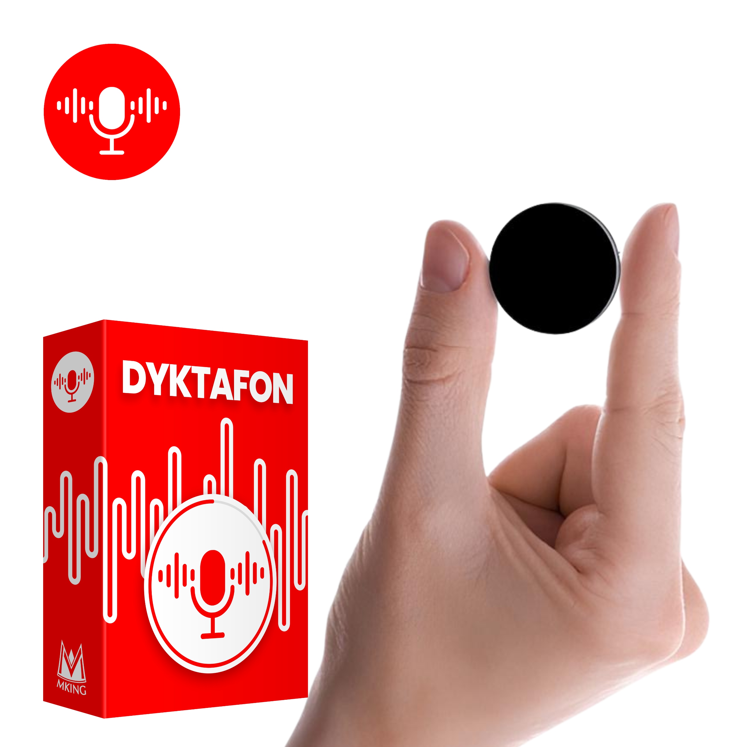 Mini Skrytý Diktafon Nahrávání Klip Připínáček