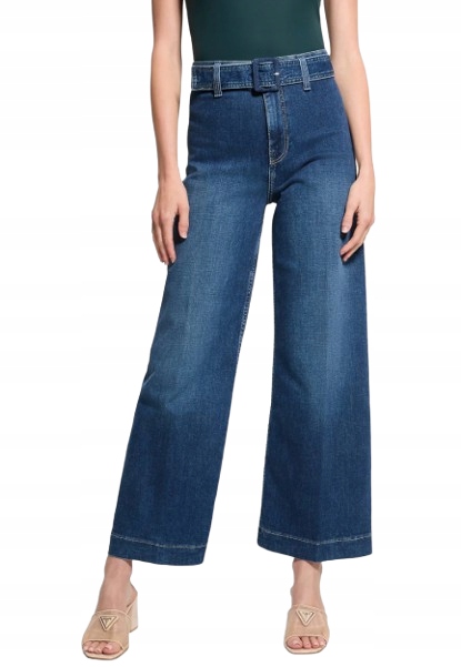 Guess Dámské Džíny Jednoduché, Vysoký Pas, Modré, Bavlna 28/29 G_a