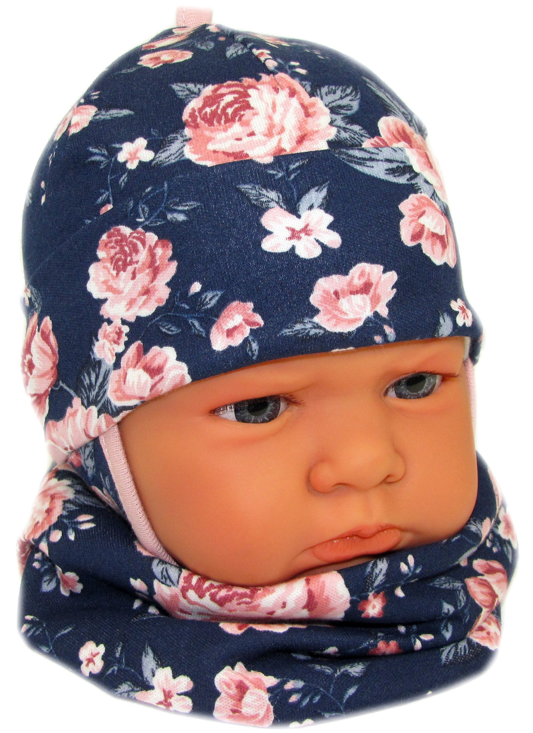 

Komplet Niemowlęcy Czapka Apaszka 42-44cm Jesień