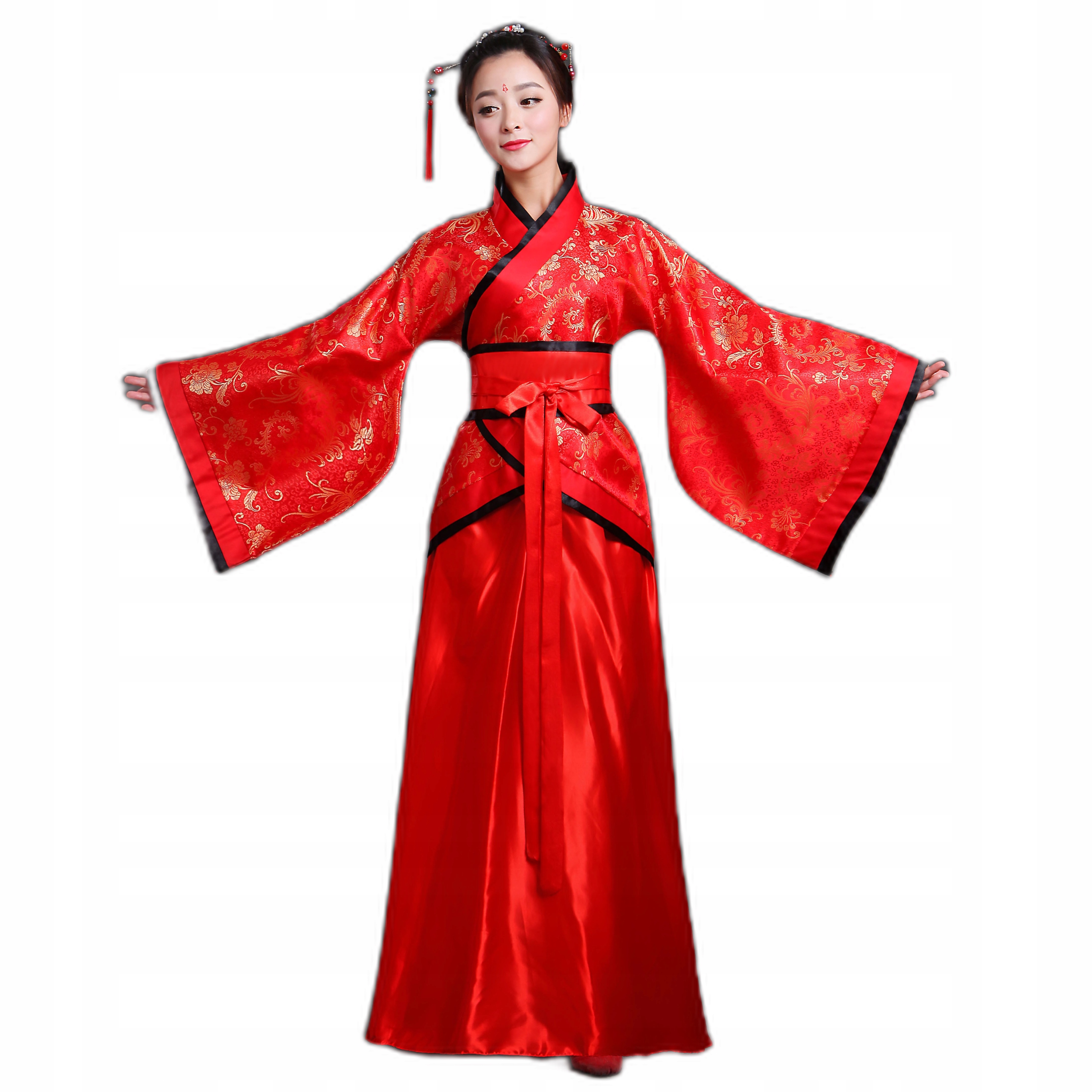 

Tradycyjne Chińskie Hanfu Strój Tang Han Czerwone