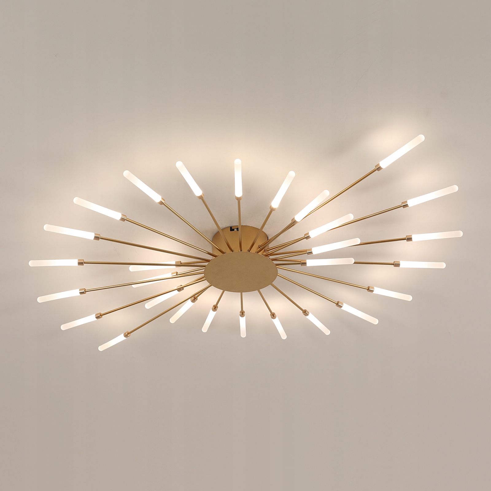 lampa sufitowa led żyrandol złoty Nowoczesny do salonu i kuchni 28W, 4500K