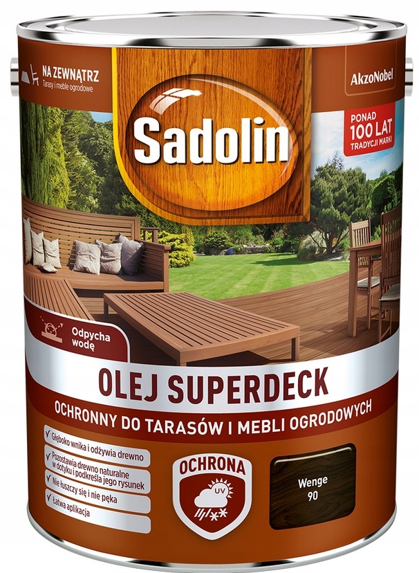 

Olej do drewna Sadolin Superdeck- wenge [90], 5l