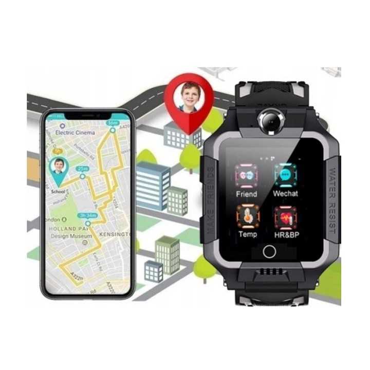 SMARTWATCH Zegarek dla dziecka SIM PL IP67 Q19 czerwony Komunikacja Bluetooth