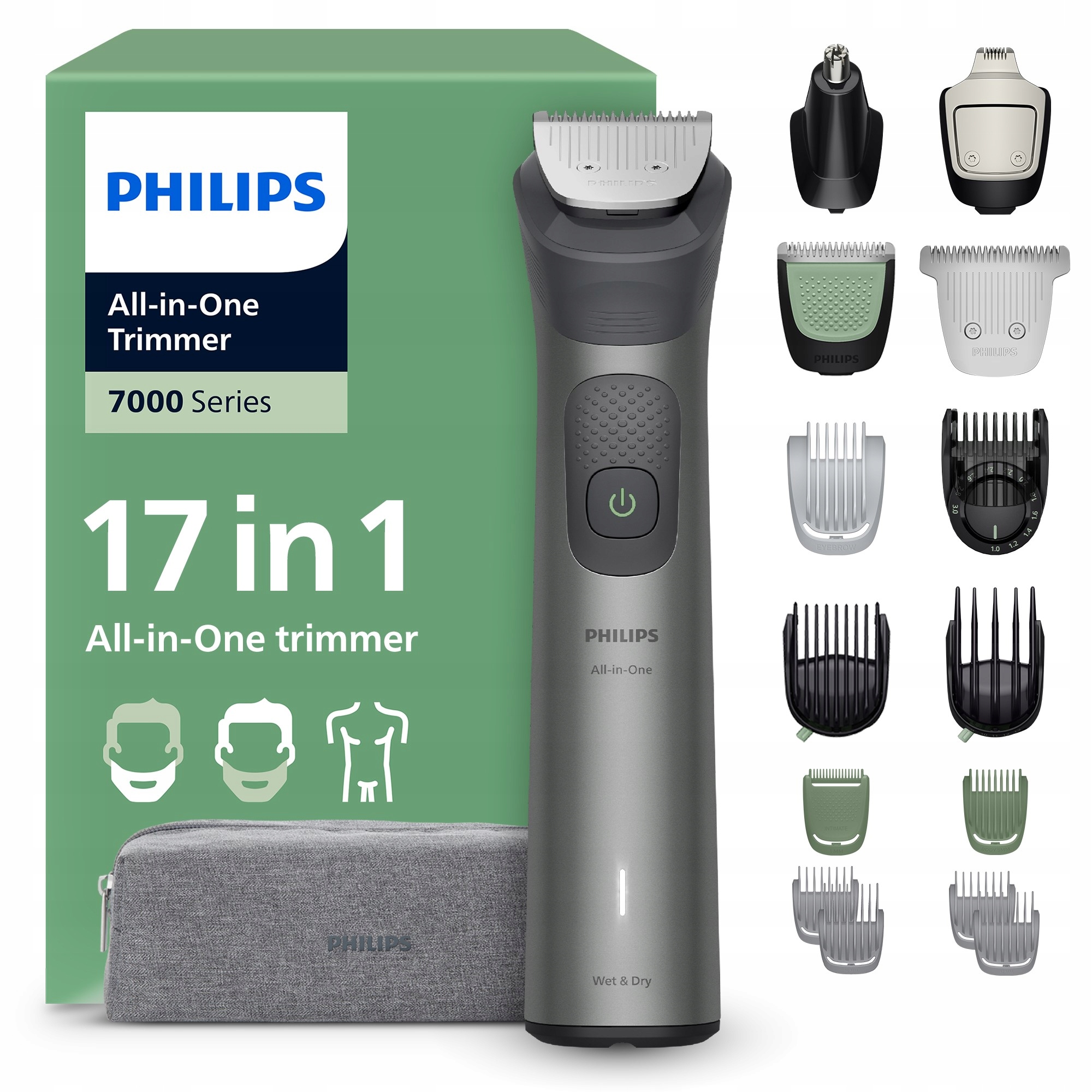 Trymer do włosów Golarka All-in-one seria 7000 Multigroom Philips MG7941/15