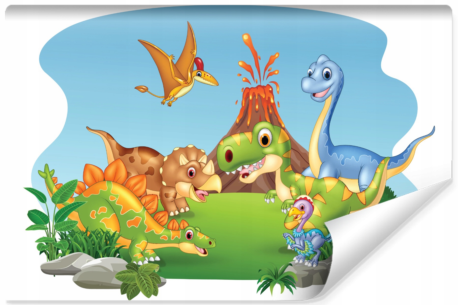 

Fototapeta Dziecięca Kolorowe Dinozaury 3D 300x210