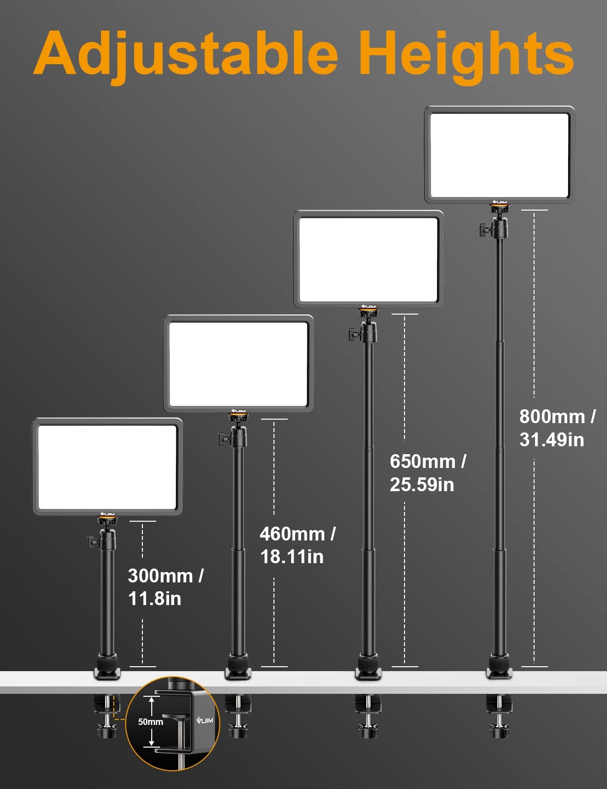 ULANZI K20 Lampa LED Do Wideo Zdalne Sterowanie 600 Lumenów 10W 2500K-9000K — miniatura 7