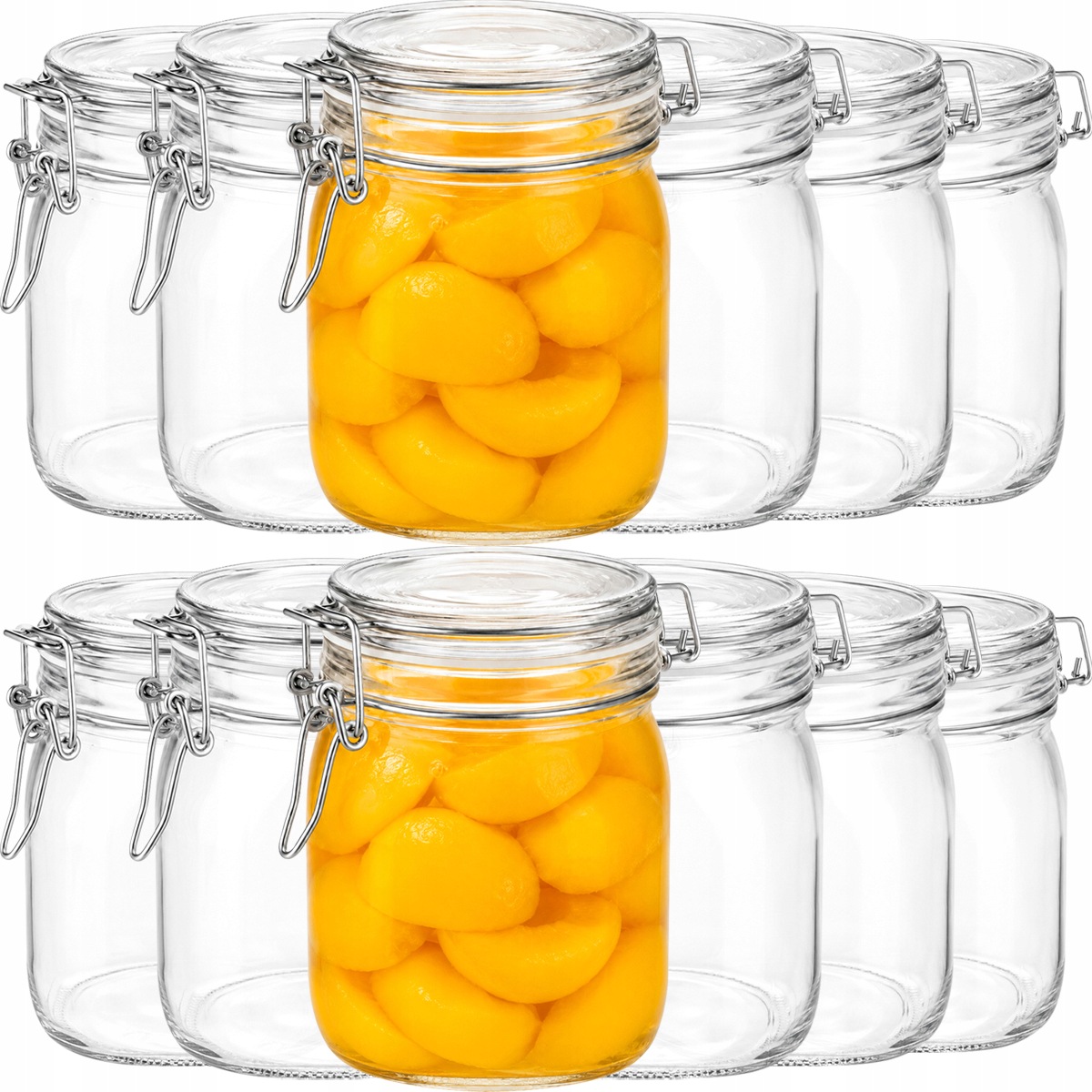 Nádoby na zaváraniny nádoba s sponou hermetická ozdobná nádoba 750 ml 12ks