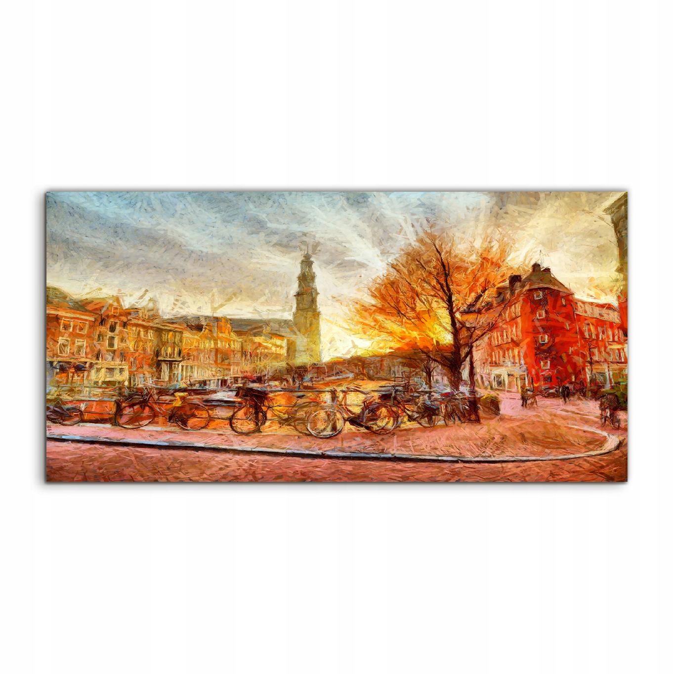 

Obraz akryl 100x50 na prezent Amsterdam Kanał Noc