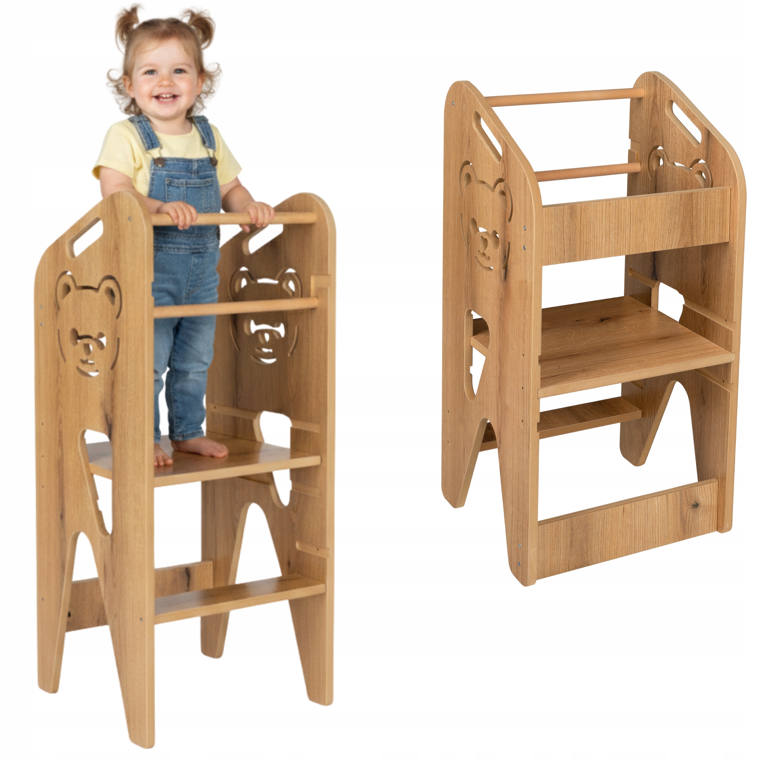 Helper Pomocnik Kuchenny Solidny miś regulowany Mdf drewno