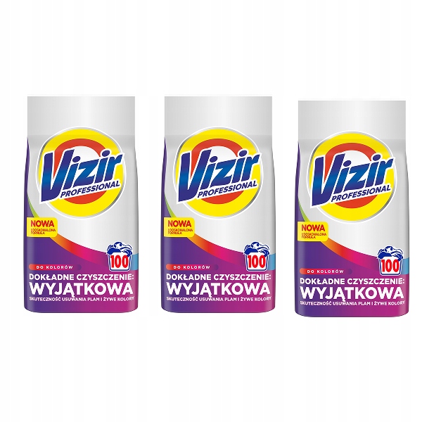 Vizir Professional Pgp Proszek do prania kolorów Color 3x 5,5kg 3x 100 prań