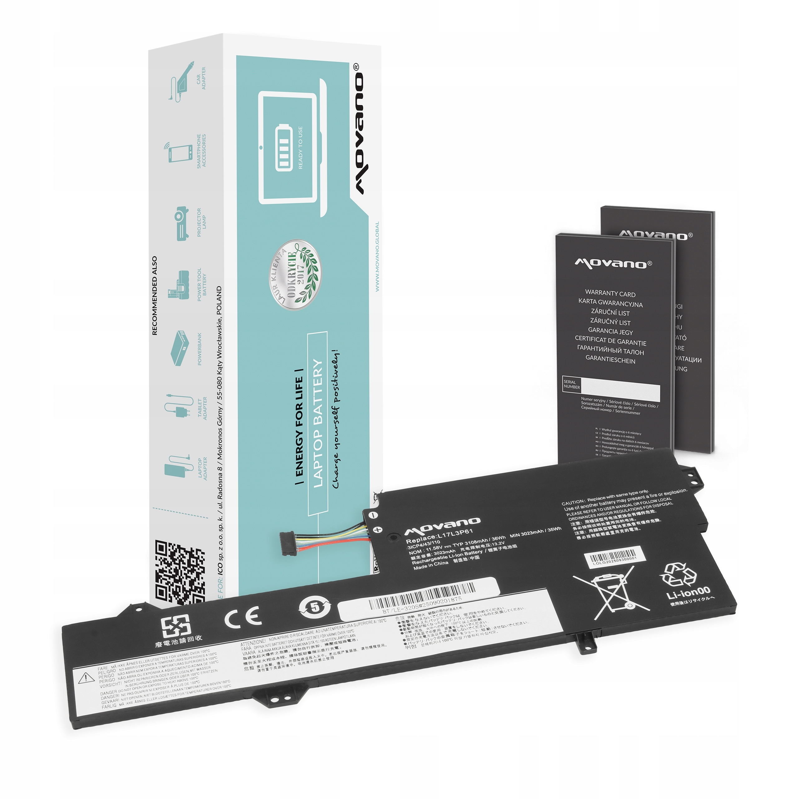 Bateria do Lenovo 320S-13IKB 330-11IGM 720-12IKB L17C3P61 L17L3P61 L17M3P61