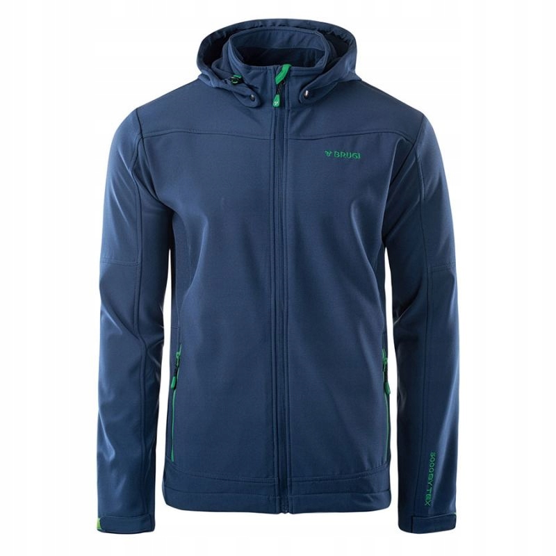 Kurtka męska Brugi softshell z kapturem granatowy ciepły 5000mm rozmiar M